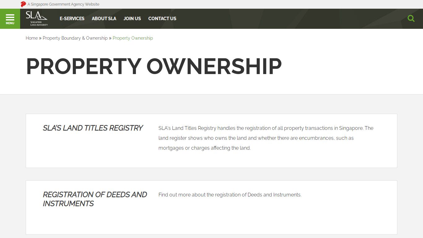 Property Ownership - SLA